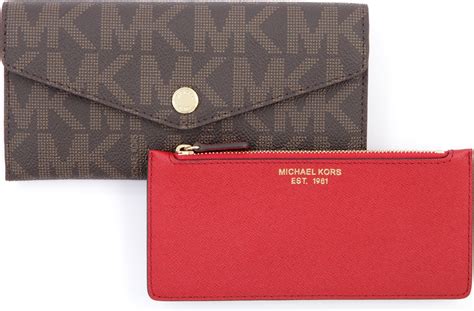 michael kors slim wallet brown|michael kors small trifold wallet.